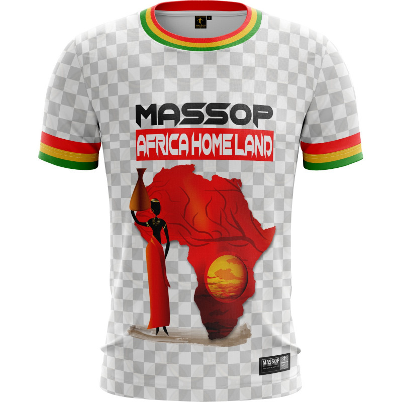 t-shirt manches courtes africa home land