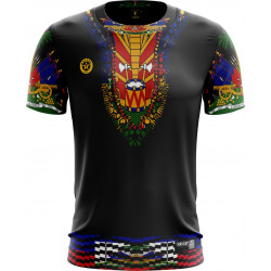 T-shirt Haïti Unisexe manches courtes,noir