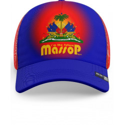 Casquette Haïti logo armoiries d'Haïti bleue