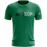 T-shirt Massop Homme Vert et Blanc - Coton Sport & Lifestyle