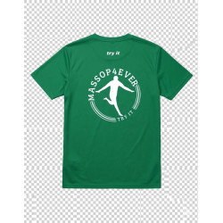 T-shirt Massop Homme Vert et Blanc - Coton Sport & Lifestyle