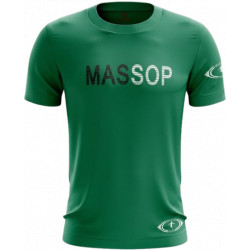 T-shirt Massop Homme Vert et Blanc - Coton Sport & Lifestyle