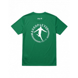 T-shirt Massop Homme Vert et Blanc - Coton Sport & Lifestyle