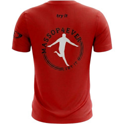 T-SHIRT MASSOP ROUGE BLANC NOIR