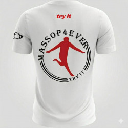 T-Shirt Sport Homme Massop - Blanc, Noir & Rouge | Performance