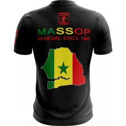 T-shirt Massop SENEGAL NOIR VERT JAUNE ROUGE