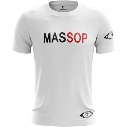 T-Shirt Sport Homme Massop - Blanc, Noir & Rouge | Performance
